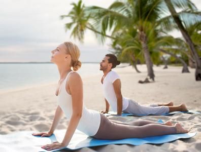 Yoga by the beach holidays