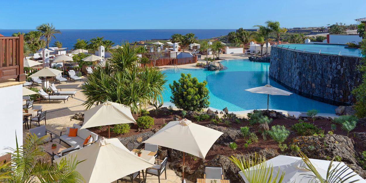 Poolside scene at Hacienda del Conde, Tenerife