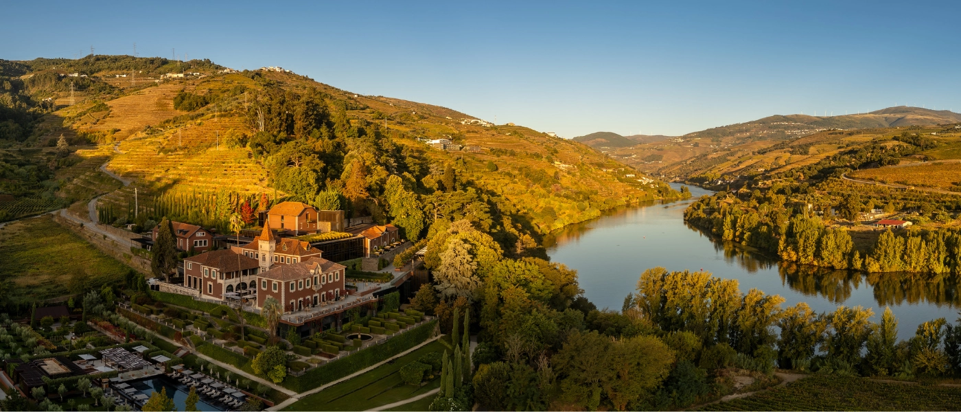 Six Senses Douro Valley exterior and vineyard and river surroundings 