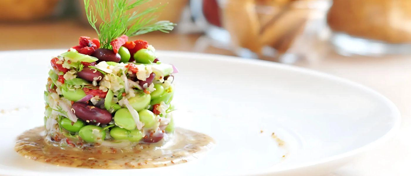 Mixed beach and quinoa dish