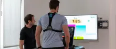 Male on a treadmill having his postural analysis done 
