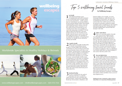 Top 5 Wellbeing Travel Trends Top 5 Wellbeing Travel Trends